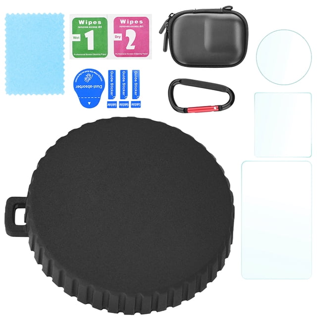 Ndcxsfigh Cubierta Lente TPU Con Protector Pantalla Estuche Transporte PU para Osmo Action 4 (D)