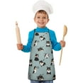 thumbnail image 2 of Black Corgi Kids Aprons for Girls and Boys,Adjustable Neck Strap Toddler Aprons for Kids Cooking Baking, 2 of 7