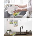thumbnail image 5 of Easter Truck Kitchen Dish Towels for Drying Dishes Set of 3, Spring Floral Eggs Butterflies Leaves Gray Plaid Waffle Weave Microfiber Hand Tea Bathroom Towels Quick Dry & Absorbent Towel 12x12, 5 of 7