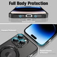thumbnail image 3 of Magnetic Case for iPhone 14 Pro [Compatible with MagSafe] Full Body Protection Case with Camera Lens Protector Kickstand Screen Protector Anti-Scratch Shockproof Cover for Women Men - Black, 3 of 16