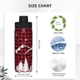 thumbnail image 3 of Yiaed Christmas Tree Buffalo Plaid Print Sports Insulated Kettle Bottle Reusable Stainless Steel Insulated Cup, Outdoor Portable Casual Stainless Steel Insulation Cup, 3 of 7