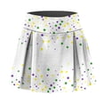 thumbnail image 6 of Sequin Mini Skirt for Women Sparkly Print Casual Elastic Waist Double Layer Athletic Skirt Festival Wear Pink M, 6 of 6
