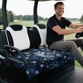 thumbnail image 5 of chaqlin Moonlit Owl Blossoms Golf Cart Cushion Covers Breathable, with 4 Pockets Golf Cart Front Seat Cover Towel with Pockets Fit for 2-Seat Golf Carts, 5 of 8