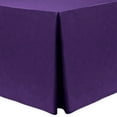 thumbnail image 1 of Ultimate Textile Shantung - Majestic 4 ft. Fitted Tablecloth (30"W x 48"L x 42"H) Purple, 1 of 3