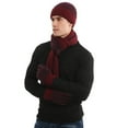 thumbnail image 2 of Ensemble Bonnet Tricoté d'Hiver, Foulard et Gants Moustiquaire pour Femmes et Hommes, 2 of 7