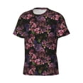 thumbnail image 5 of Vsdgher Orchids Flowers Print Men's Dry Fit Mesh Athletic Shirts Moisture Wicking Tennis T-Shirt Tops, 5 of 9