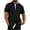 Black, variant on Men's Casual Button Down Shirt Short Sleeve Beach Shirt Summer Business Shirts Slim Fit Holiday Shirts