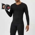 thumbnail image 6 of Men's V Neck Compression Shirt Long Sleeve, Athletic Workout Shirts & Gym Undershirts, Active Sports Base Layer Top for Running, Fitness, Muscle Recovery & Cold Weather Black L, 6 of 10