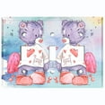 thumbnail image 2 of Metal Light Switch Wall Plate Outlet Cover (Love Friend Purple Teddy Bear Heart Pillow - Triple Toggle), 2 of 2