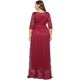 thumbnail image 4 of Women's Round Neck Lace Party Gown3XL, 4 of 5