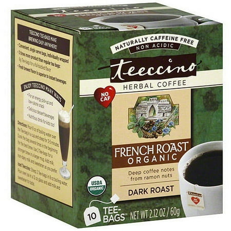 Teeccino French Roast Herbal Coffee, 10ct (Pack of 6)