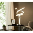 thumbnail image 4 of Munich Silver Table Lamp // Natural White LED Strip & Touch Dimmer, 4 of 4