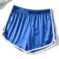 thumbnail image 4 of BLVB Satin Silk Shorts for Women Casual Summer Elastic Waist Lounge Pajama Shorts Beach Vacation Clothes, 4 of 4