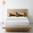 thumbnail image 6 of Yayeee Pillowcase King Size Set of 2 Satin Wrinkle Resistant Pillow Case, Orange Halloween Cat, 6 of 7