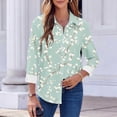 thumbnail image 6 of Abomasnow Womens Button Down Shirts Long Sleeve Wrinkle-Resistant Dress Shirts Casual V Neck Collared Tops Work Office Blouse, 6 of 6