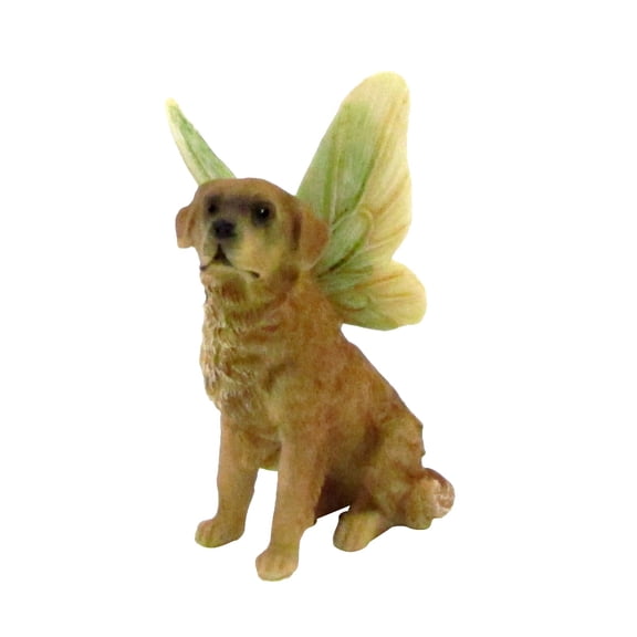 Miniature Golden Retriever Figurine Fairy Garden Accessory Mini Dog Dollhouse Ornament