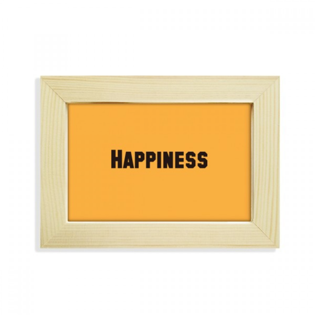 La felicidad palabra cita inspiradora refranes Escritorio de madera Arte Pintura 5x7 pulgadas marco de foto foto