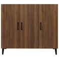 thumbnail image 3 of vidaXL Sideboard Brown Oak 90x34x80 cm Engineered Wood, 3 of 5