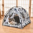 thumbnail image 1 of ZK20 Pet Dog Tent House Floral Print Enclosed Cat Tent Bed Indoor Folding Portable Comfortable Kitten Bed Kennel For Small Pets ShopWise Round, 1 of 16