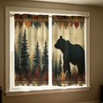 thumbnail image 7 of huayou 2 Pack Printed Kitchen Tier Curtains, 27.56x59.06 Inch Bear Pine Tree Forest Pattern Short Window Curtains, for Indoor Kitchen Cabin Lodge Home Window Decor, 7 of 7