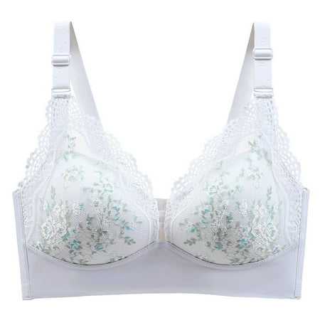 Workout Bras for Women Convertible Bra Feature V-Neck Demi & Balconette Bra Style W-1690 Hook and Eye Closure Nursing Bra White 3XL