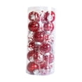 thumbnail image 2 of 24 piezas de adornos de bolas de Navidad colgantes adornos decorativos adornos de Navidad para Rojo, 2 of 9