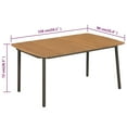 thumbnail image 6 of vidaXL Patio Table Garden Outdoor Dining Table Solid Acacia Wood and Steel, 6 of 9