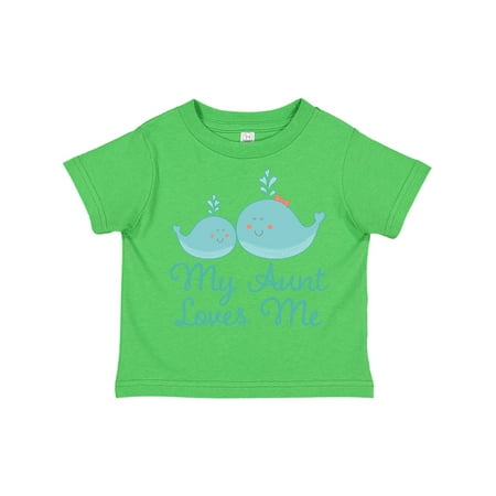 

Inktastic My Aunt Loves Me Whale Gift Toddler Boy or Toddler Girl T-Shirt