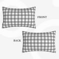 thumbnail image 3 of Haiem Pillowcase for Hair and Skin Queen - Gray Checkboard Printed Soft Pillowcase with Envelope Closure-16"x24", 3 of 8