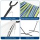 thumbnail image 5 of Hamaca Doble + Soporte de Acero – Hamaca XXL resistente hasta 230 kg, color azul-verde a rayas, con estructura plegable y bolsa de transporte – Ideal para jardín, terraza, camping y exterior, 5 of 9