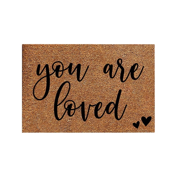 Valentines Day Door Mat, Valentine Door Mat Outdoor - Loetky Valentine's Day Natural Coir Doormat Red Love Heart Welcome Floor Mat Non-Slip Entrance Door Rugs for Indoor Outdoor Home Bathroom Decor