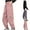 Pink, variant on CYRBOKO Cargo Pants for Girls, Casual Loose Drawstring Comfy Joggers with Pockets Pink Size 10-12 T