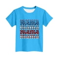 thumbnail image 4 of Zpanxa T-Shirts d'Été pour Filles Imprimé de la Fête de l'Indépendance Col Rond Manches Courtes Haut Polyester Spandex 10-11 Ans, 4 of 6