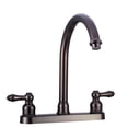thumbnail image 1 of Dura Faucet Faucet DF-PK340L-VB Used For Kitchen; Single Piece 8 Inch Deck Mount; 11-1/2 Inch Hi-Rise Spout; 2 Teapot Designer Handle; Venetian Bronze Coated/Plastic; 2 Hole Application, 1 of 5