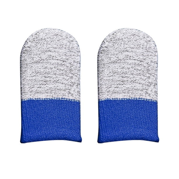 Manga De Las Yemas De Los Dedos Manga de dedo para juegos para PUBG Game Controller Glove Fingertips (blanco + azul)