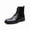 Black, variant on Men's Lace-Up Combat Boots with Cap Toe, Rugged Ankle Boots Combat Boots for Casual & Formal Wear, Brown/Black