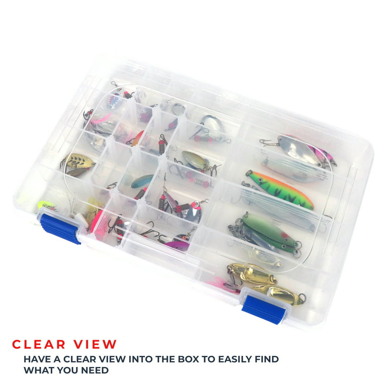 Osage River Gear Medium Tackle Box Organizers, Clear Plastic