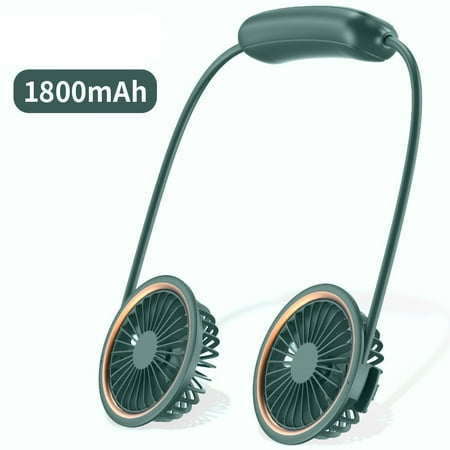 

1200/1800Ah Portable Personal Neck-Mounted USB Sports Fan Retractable Folding Mini Handheld Fan For Outdoor Travel
