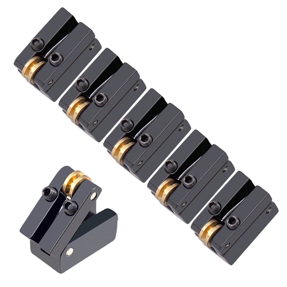 Headless For Electric Guitar Bridge with Roller Saddle in Sleek Black Finish