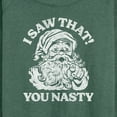 thumbnail image 3 of Instant Message - Santa I Saw That You Nasty Christmas - Women's Lightweight French Terry Long Sleeve Shirt, 3 of 6