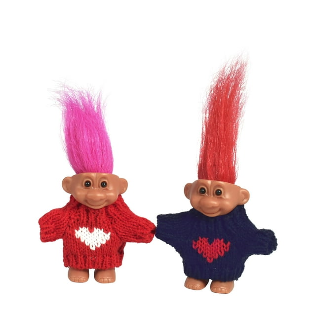Toy Figure Cutextris, 2 unidades, muñecos retro Lucky Troll