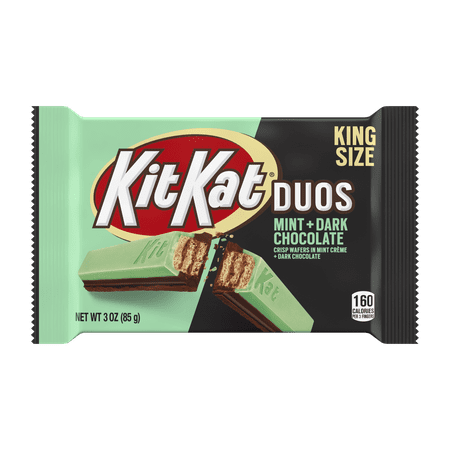 Walmart Grocery Kit Kat Duos Mint And Dark Chocolate King Size Candy Bar 3 Oz