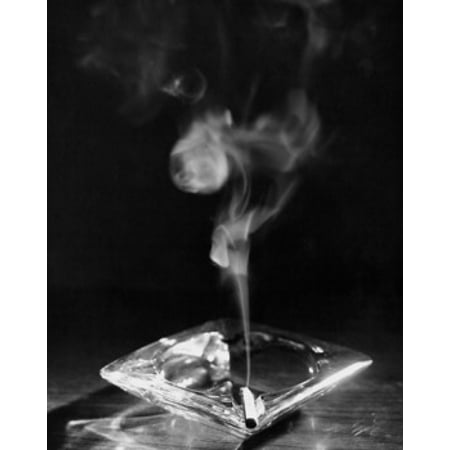 - Close-up of a burning cigarette in an ashtray Stretched Canvas - (24 x 36)