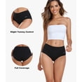 thumbnail image 2 of Calzoncillos Coskefy de algodón de talle alto para mujer, paquete de 5, 2 of 5