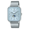 thumbnail image 1 of Casio Standard Analog Moon Phase Stainless Steel Baby Blue Dial Quartz MTP-M305D-2AV Men's Watch, 1 of 3