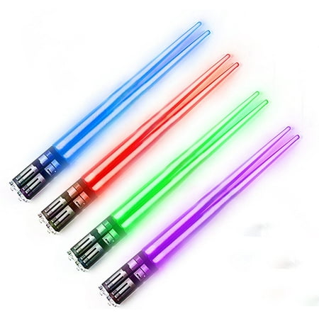 

Light Up Lightsaber Chopsticks 4 Pair Red & Blue & Green & Purple