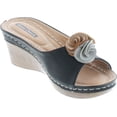 thumbnail image 7 of Gc Shoes Women's Sydney Rosette Slide Wedge Sandals, 7 of 7
