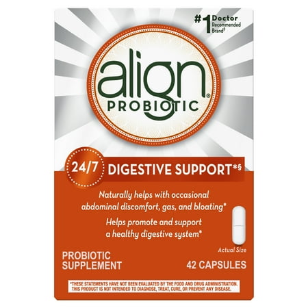 Align Probiotics, Probiotic Supplement for Daily Digestive Health, 42 capsules, #1 Recommended Probiotic by (Best Probiotic For Candida Albicans)