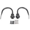 thumbnail image 1 of Juego de 2 soportes decorativos de metal para cortinas, color negro, 1 of 8