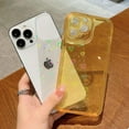 thumbnail image 3 of Compatible for iPhone 14 Pro Max 6.7 Inch Clear Glitter Heart Case, Rainbow Laser Holographic Bling Cute Heart Pattern Case for Women Girls Soft TPU Shockproof Camera Protective - Yellow, 3 of 11